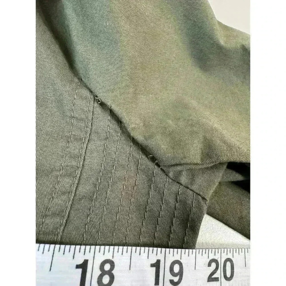Love Tree Womens L Olive Green Military Utility Jacket Chore Pocket Zip Button - Picture 4 of 14